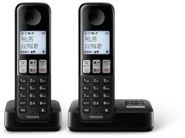 Philips Funktelefon - D2352B/38  - schnurloses Telefon mit AB - schwarz